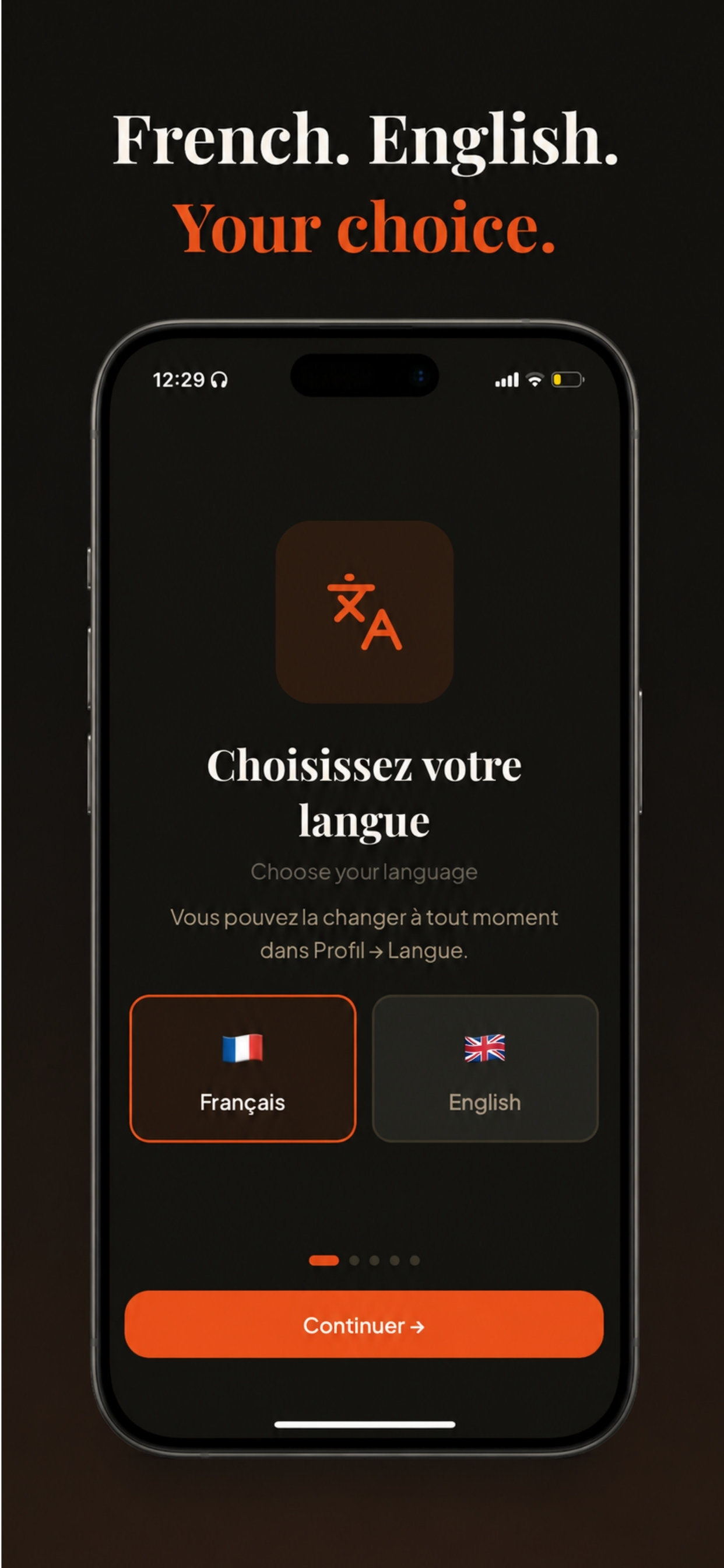 Français ou anglais